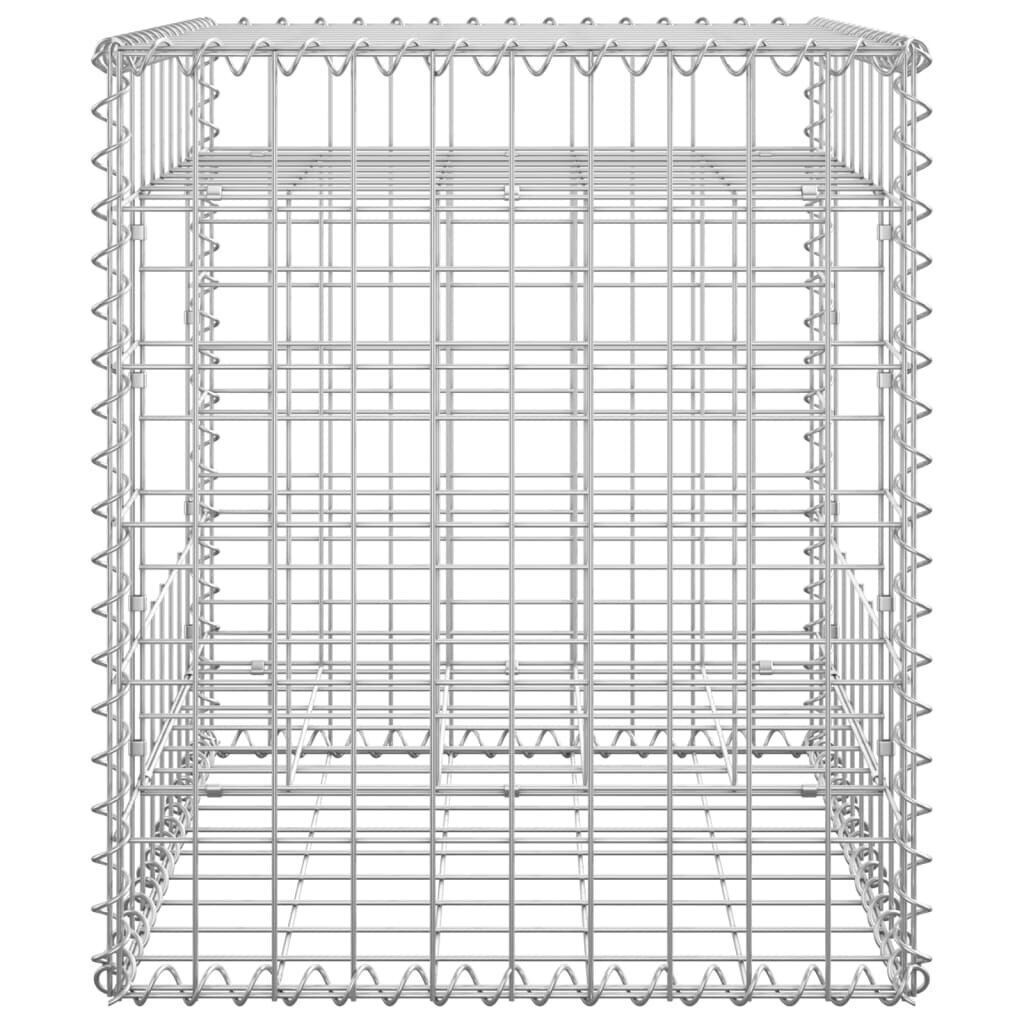 vidaXL vertikāls gabions, 50x50x60 cm, dzelzs цена и информация | Žogi un piederumi | 220.lv