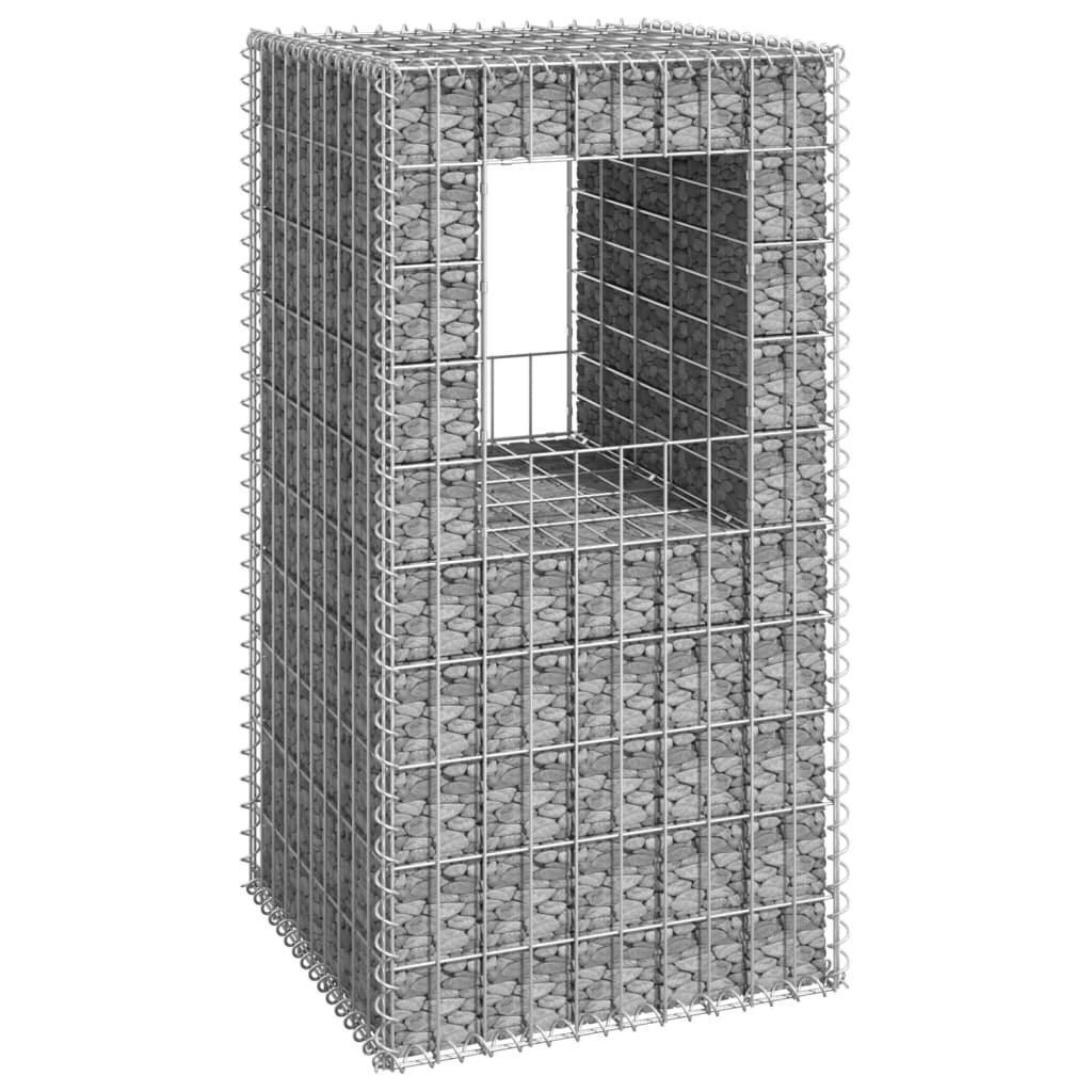 vidaXL vertikāls gabions, 50x50x100 cm, dzelzs цена и информация | Žogi un piederumi | 220.lv