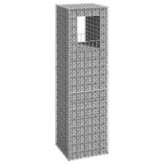 vidaXL vertikāls gabions, 50x50x180 cm, dzelzs cena un informācija | Žogi un piederumi | 220.lv