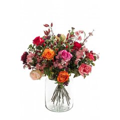 Dirbtinė puokštė Flame Roses cena un informācija | Mākslīgie ziedi | 220.lv