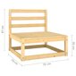 vidaXL 3-daļīgs dārza atpūtas mēbeļu komplekts ar matračiem, priede цена и информация | Dārza krēsli | 220.lv