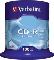 Verbatim1 x100 Data Life CD-R 80 700MB kaina ir informacija | Виниловые пластинки, CD, DVD | 220.lv