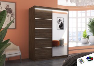 Skapis ar LED apgaismojumu ADRK Furniture Limbo, brūns цена и информация | Шкафы | 220.lv