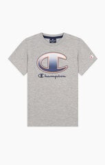 Champion футболка для мальчиков с короткими рукавами, серая цена и информация | Рубашки для мальчиков | 220.lv