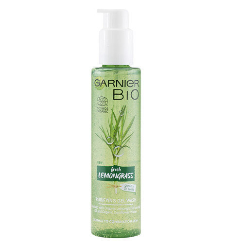 Attīrošs gēls normālai un kombinētai sejas ādai Garnier ORGANIC Fresh Lemongrass (Purifying Gel Wash) 150 ml цена и информация | Sejas ādas kopšana | 220.lv