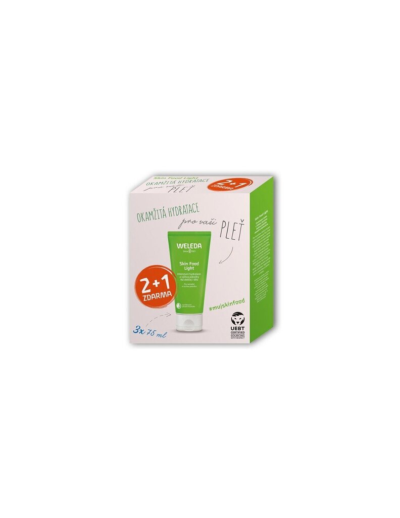 Weleda Dāvanu komplekts ar mitrinošu un barojošu krēmu Skin Food Light, 3 x 75 ml cena un informācija | Sejas krēmi | 220.lv