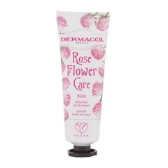 Roku krēms ar rožu ziedu ekstraktu Dermacol Rose Flower Care (Delicious Hand Cream) 30 ml cena un informācija | Ķermeņa krēmi, losjoni | 220.lv