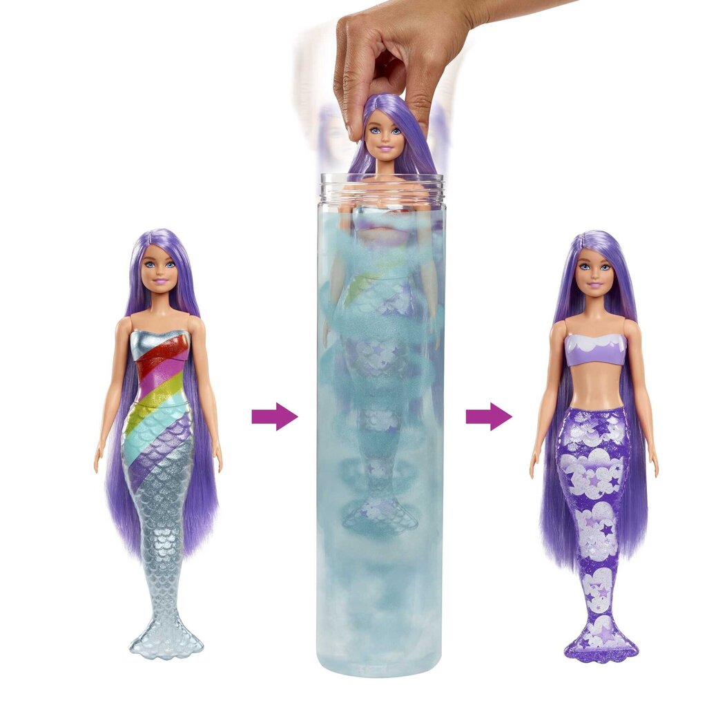 Lelle Barbie Color Reveal Rainbow Mermaids cena un informācija | Rotaļlietas meitenēm | 220.lv