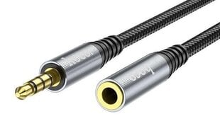 Hoco UPA20 Aux Audio vads 3.5 mm (M) -> 3.5 mm (F) 1m Melns цена и информация | Кабели и провода | 220.lv