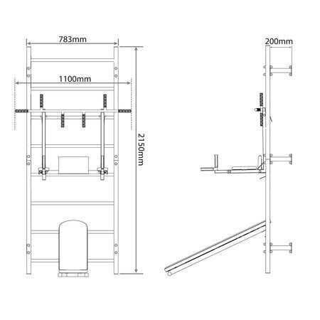 Sporta komplekss ar solu, KSSL0100 (zviedru siena) цена и информация | Zviedru sienas | 220.lv