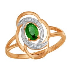Золотое кольцо с бриллиантом и изумрудом 09SC5000632 09SC5000632 цена и информация | Кольца | 220.lv