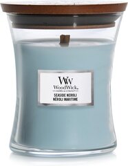 WoodWick aromātiska svece Seaside Neroli, 85 g cena un informācija | Sveces un svečturi | 220.lv