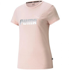 Футболка женская Puma ESS Metallic Logo Tee W 586890 36, розовая цена и информация | Женские футболки | 220.lv