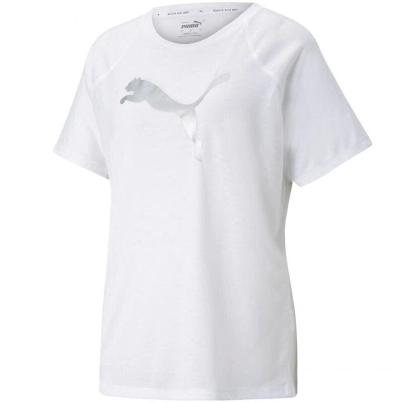 T-krekls sievietēm Puma Evostripe Tee W 589143 02, balts цена и информация | T-krekli sievietēm | 220.lv