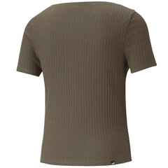 Футболка женская Puma Her Ribbed Slim Tee Grape Leaf W 531917 44, зеленая цена и информация | Женские футболки | 220.lv