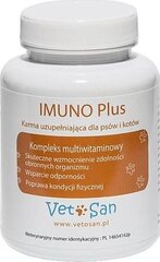 Vitamīnu komplekss suņiem un kaķiem Vetosan IMUNO Plus, 60 tabletes cena un informācija | Vitamīni, uztura bagātinātāji, pretparazītu līdzekļi suņiem | 220.lv