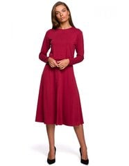 Платье с расклешенным низом S234 - вишнево-красное цена и информация | Платья | 220.lv
