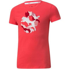 T-krekls Puma Alpha Tee G Jr 589228 35, rozā цена и информация | Рубашки для мальчиков | 220.lv