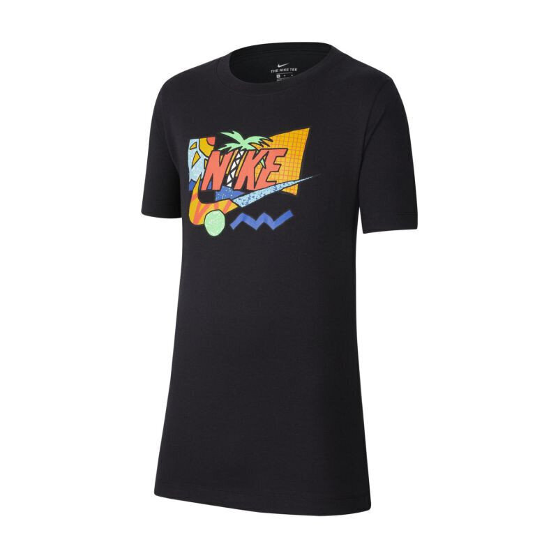 T-krekls bērniem Nike Sportswear Jr CZ1840010, melns cena un informācija | Zēnu krekli | 220.lv