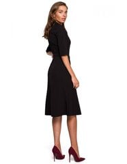 Платье с воротником и молнией спереди S231, черное цена и информация | Style Одежда, обувь и аксессуары | 220.lv