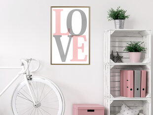 Плакат Grey-Pink Love цена и информация | Картины | 220.lv