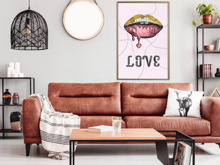 Плакат Lip Gloss and Love цена и информация | Картины | 220.lv