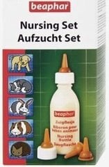 Kucēnu un kaķēnu barošanas komplekts - pudele ar knupīti Beaphar цена и информация | Средства по уходу за животными | 220.lv