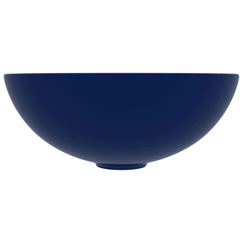 vidaXL vannasistabas izlietne, apaļa, matēta tumši zila keramika cena un informācija | Izlietnes | 220.lv
