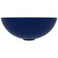 vidaXL vannasistabas izlietne, apaļa, matēta tumši zila keramika cena un informācija | Izlietnes | 220.lv