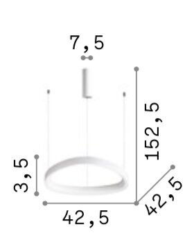 Iekarināma lampa GEMINI_SP_D42_BIANCO cena un informācija | Lustras | 220.lv