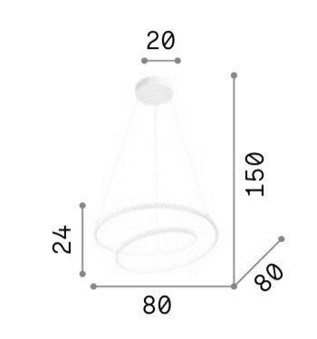 Iekarināma lampa OZ_SP_D80_BIANCO цена и информация | Piekaramās lampas | 220.lv