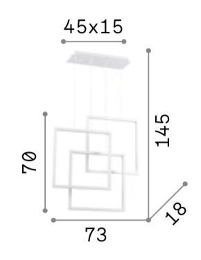 Iekarināma lampa FRAME_SP_QUADRATO_BIANCO cena un informācija | Lustras | 220.lv