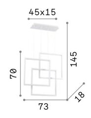 Iekarināma lampa FRAME_SP_QUADRATO_NERO cena un informācija | Lustras | 220.lv