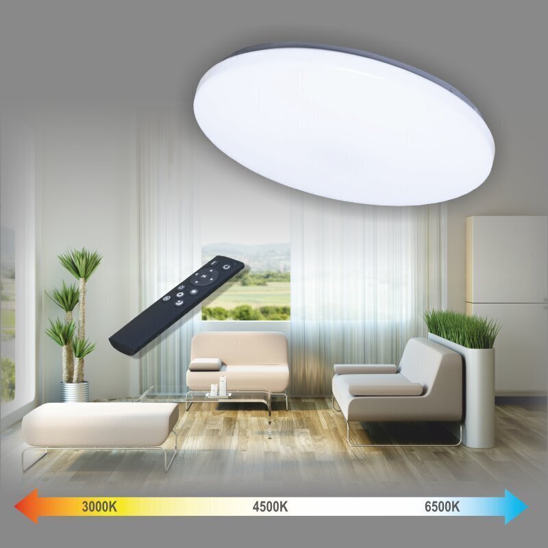 Apaļa lupīna 36W LED lampa ar bezvadu gaismas spilgtuma un gaismas spektra regulāciju cena un informācija | Griestu lampas | 220.lv