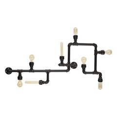 Lampa Plumber Pl8 Nero 136714 cena un informācija | Griestu lampas | 220.lv