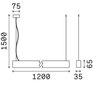 Piekārta lineāra lampa IdealLux Office SP 271200 cena un informācija | Lustras | 220.lv