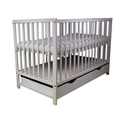 Bērnu gultiņa ar atvilktni Bobas Magda, 120x60 cm, pelēka цена и информация | Zīdaiņu gultas | 220.lv