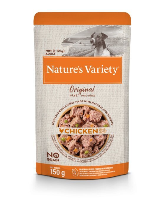 Konservi Nature's Variety Dog Original Mini Chicken 0.150 kg - Konservi ar vistu pieaugušiem suņiem cena un informācija | Konservi suņiem | 220.lv