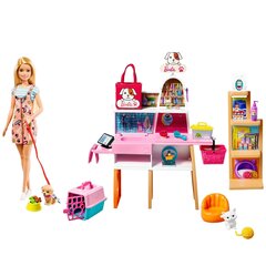 Набор Barbie Зоомагазин: кукла, питомцы и аксессуары GRG90 цена и информация | Игрушки для девочек | 220.lv