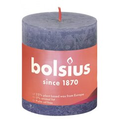 Bolsius cilindriskas sveces Shine, 6 gab., 80x68 mm, krēslas zilas cena un informācija | Sveces un svečturi | 220.lv