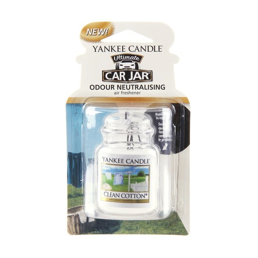 Automašīnas smaržas Yankee Candle Car Jar Ultimate Clean Cotton cena un informācija | Auto gaisa atsvaidzinātāji | 220.lv