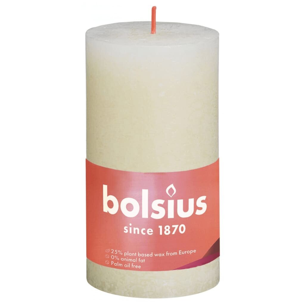 Bolsius cilindriskas sveces Shine, 6 gb., 130x68 mm, maigā pērļu krāsā цена и информация | Sveces un svečturi | 220.lv