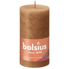 Bolsius cilindriskas sveces Shine, 6 gab., 130x68 mm, brūnas cena un informācija | Sveces un svečturi | 220.lv