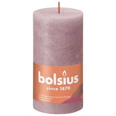 Bolsius cilindriskas sveces Shine, 6 gab., 130x68 mm, pelnu rozā cena un informācija | Sveces un svečturi | 220.lv