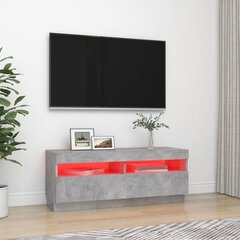 vidaXL TV galdiņš ar LED lampiņām, 100x35x40 cm, betona pelēks цена и информация | Тумбы под телевизор | 220.lv