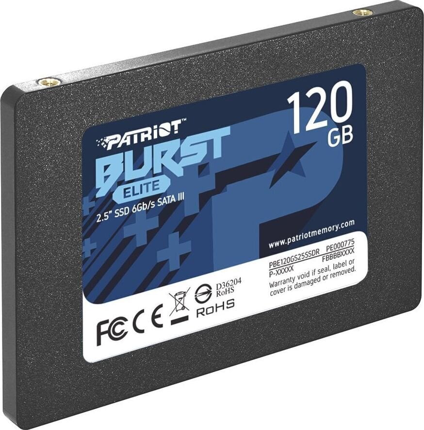 Patriot PBE120GS25SSDR цена и информация | Iekšējie cietie diski (HDD, SSD, Hybrid) | 220.lv