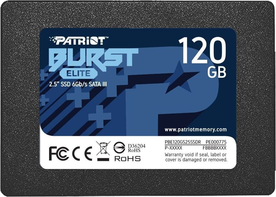 Patriot PBE120GS25SSDR cena un informācija | Iekšējie cietie diski (HDD, SSD, Hybrid) | 220.lv