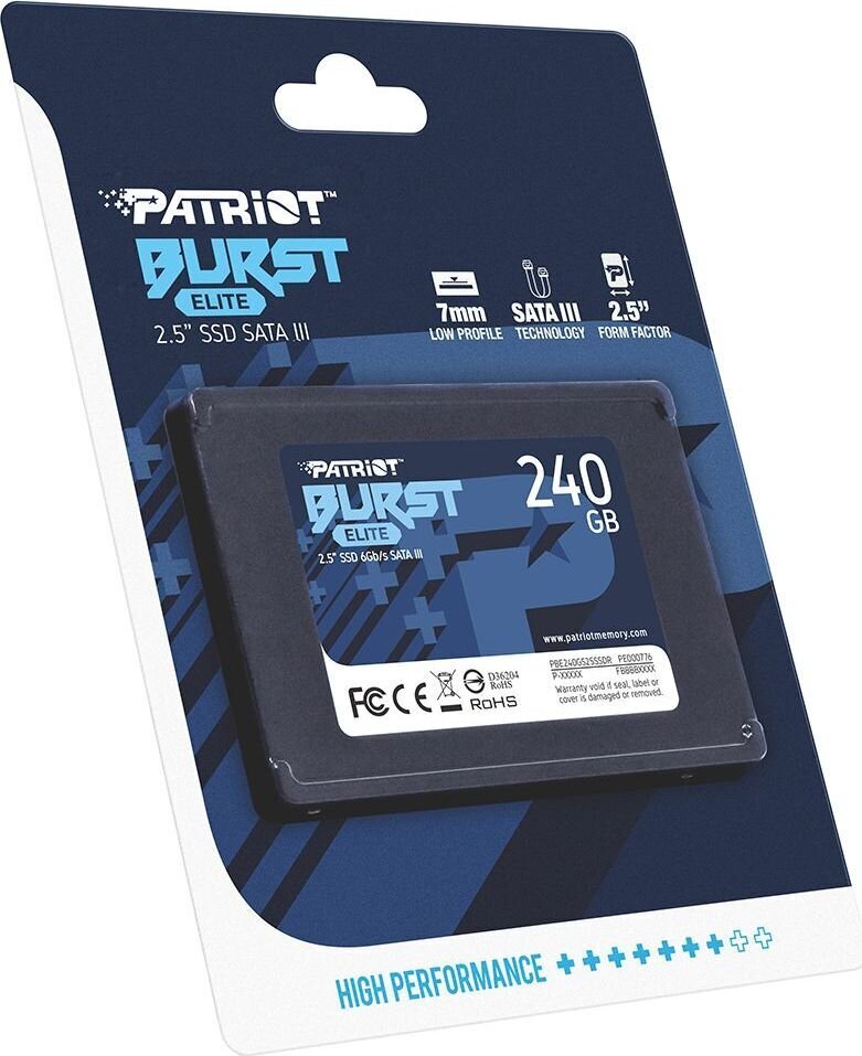 Patriot PBE240GS25SSDR cena un informācija | Iekšējie cietie diski (HDD, SSD, Hybrid) | 220.lv
