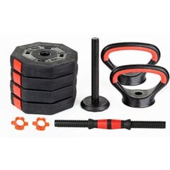 Hanteļu un svaru komplekts Eb Fit 2 in 1, 10 kg цена и информация | Гантели, гири, штанги | 220.lv