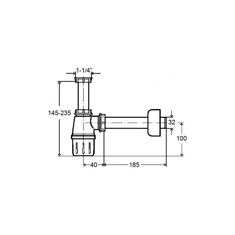 Sifons bez vārsta Viega 108 694, 1,1/4x32 mm цена и информация | Sifoni | 220.lv